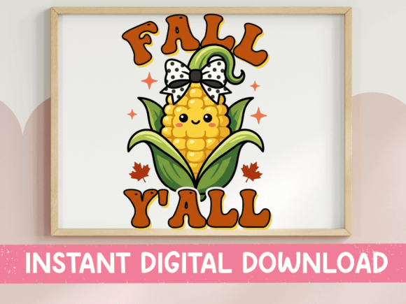 Fall Y All Cute Corn SVG: Graphics & T-Shirt Designs