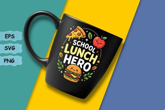 Funny School Lunch Hero Graphics & T-Shirt Designs