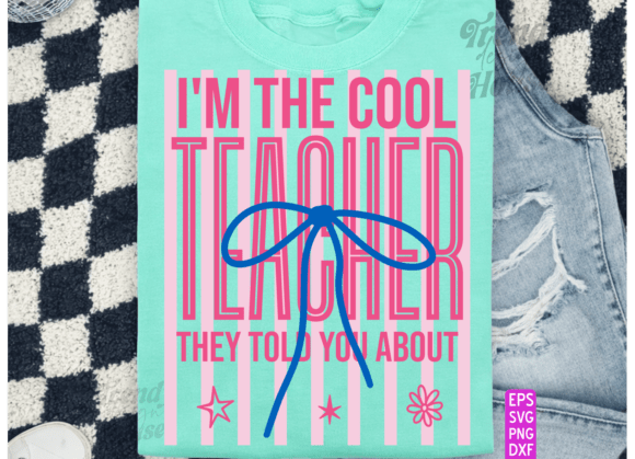 Review: Preppy Striped I M the COOL TEACHER PNG for Embroidery