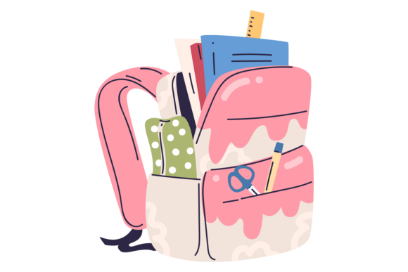 Reviewing the Full Backpack with School Supplies. Open Design