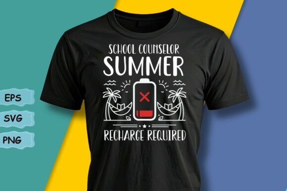 Reviewing the School Counselor Summer Recharge Shirt Design