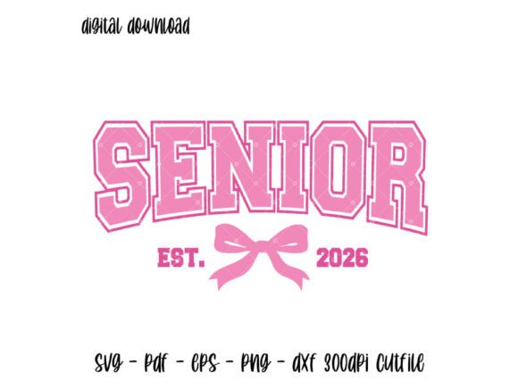 Reviewing the Senior 2026 Pink Varsity Bow SVG