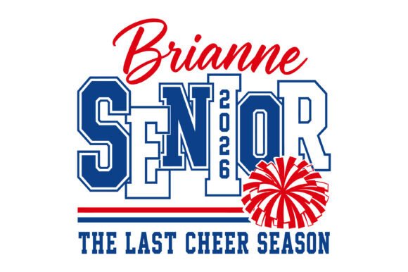 Senior Cheer Season SVG for T-Shirt Designs & Graphics